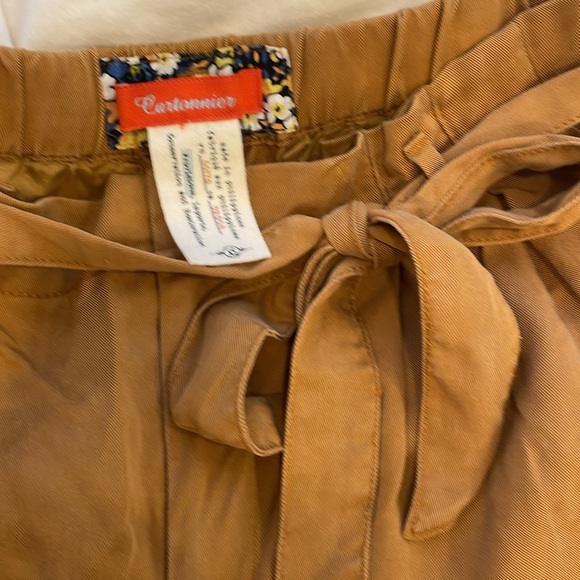 Anthropologie mustard paper bag pants size XS - Picture 2 of 4